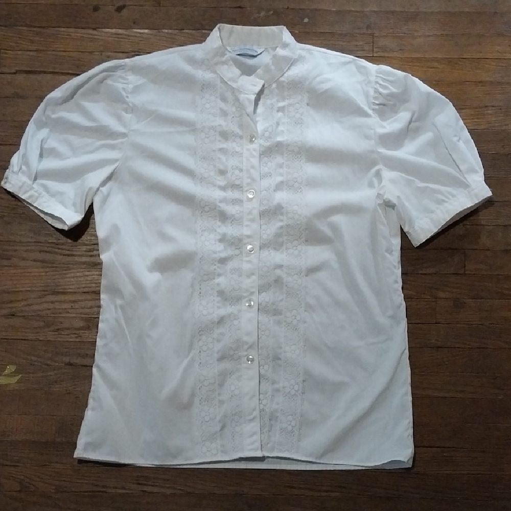Vintage Miss Fashionality Classic White Shirt